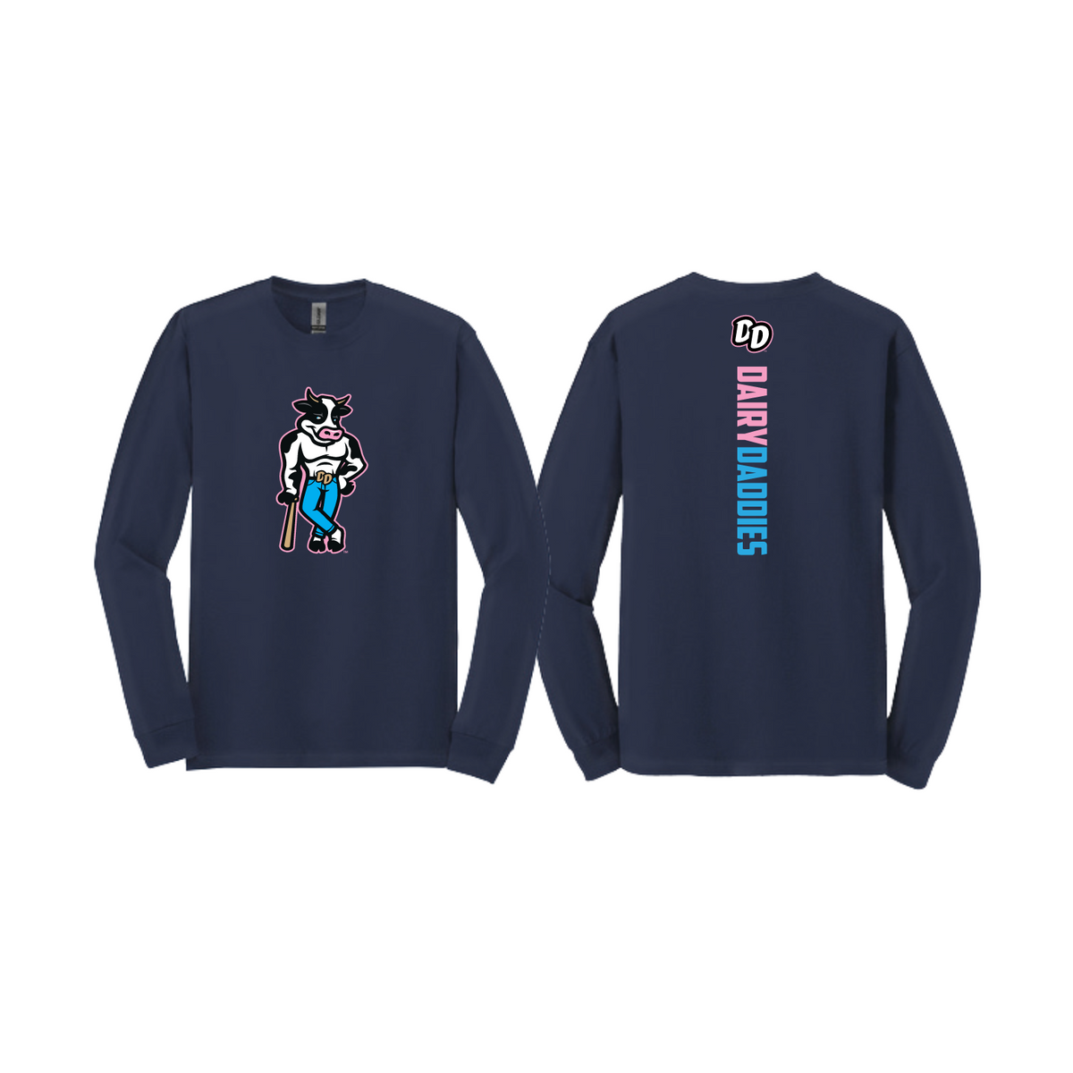 Dairy Daddies Long Sleeve Razorback T - Navy – Danville Otterbots ...