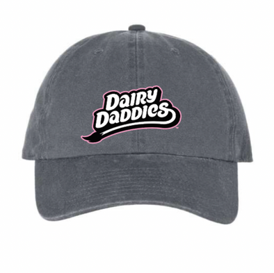 Dairy Daddies Script Charcoal Dad Hat