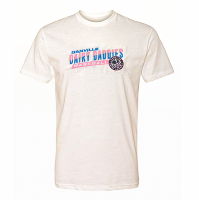 White Dairy Daddies Victory Lettering Style T-Shirt
