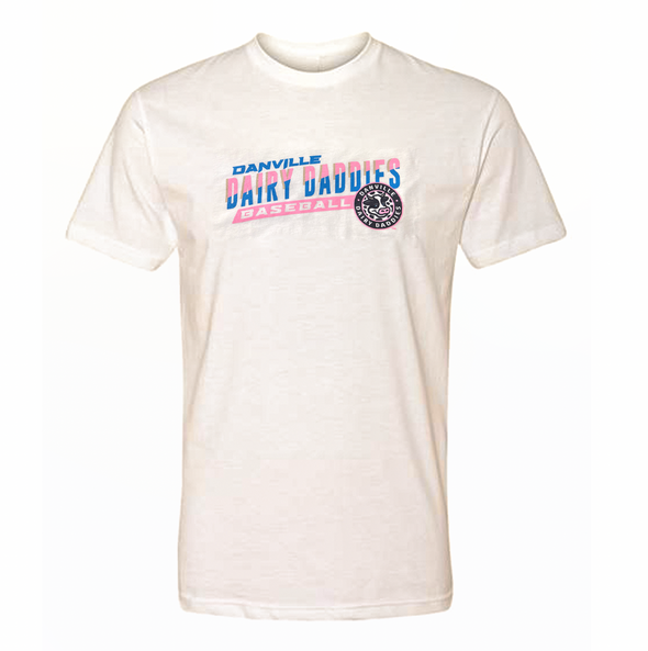 White Dairy Daddies Victory Lettering Style T-Shirt