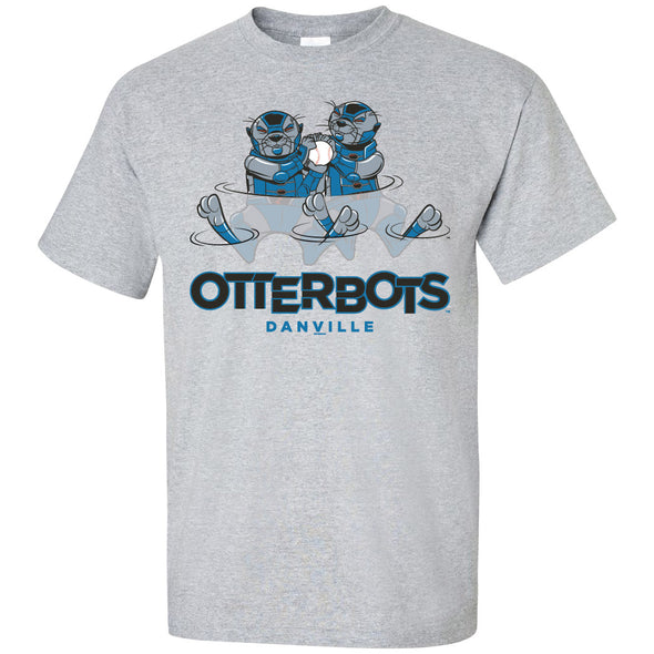 Otterbots Short Sleeve T - Alternate Logo Gray